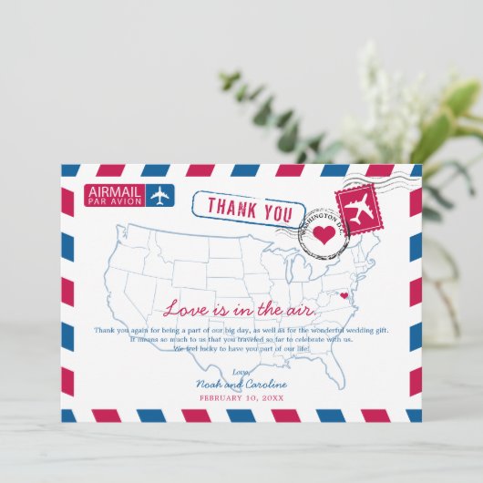 Merci Mariage Airmail de Washington DC (Debout devant)