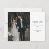 Merci mariage Amour et Gratitude sans fin (Dos)