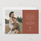 Merci Mariage Arch en terre cuite (Dos)