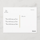 MERCI Mariage Black Typographie Carte postale (Dos)