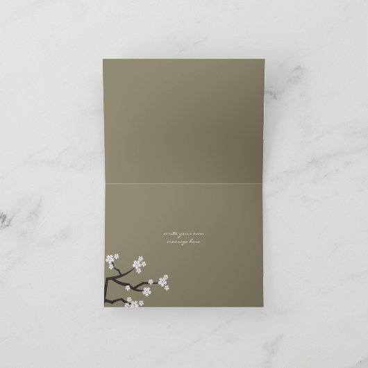 Merci Mariage blanc Sakura cerise fleurs (Intérieur)