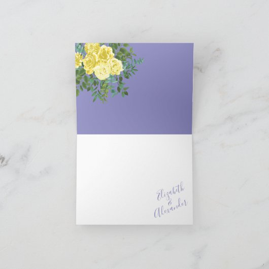 Merci Mariage bleu clair jaune et périphérique (Intérieur)