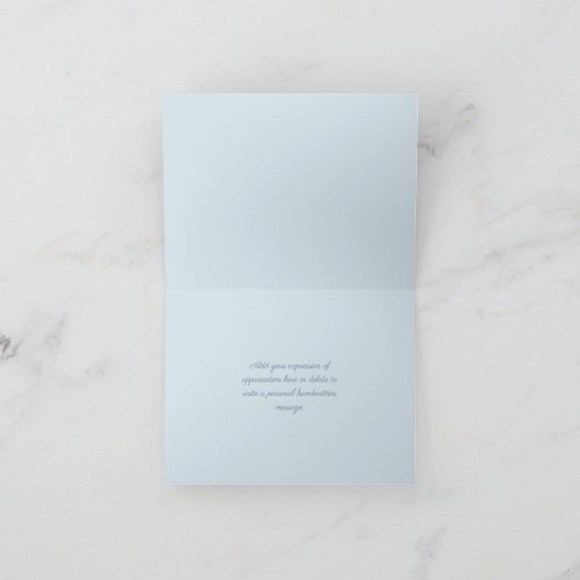 Merci Mariage bleu Dusty (Intérieur)