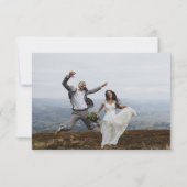 Merci Mariage bleu Dusty - photo minimaliste (Dos)