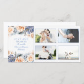 Merci Mariage bleu et bracelet (Devant / Derrière)