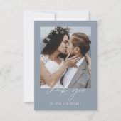 Merci Mariage bleu poussiéreux Photo simple (Devant)