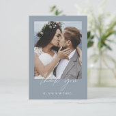 Merci Mariage bleu poussiéreux Photo simple (Debout devant)