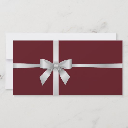 Merci Mariage bourgogne argenté (Dos)