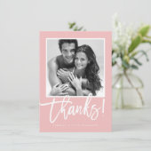 MERCI mariage calligraphie simple joli rose (Debout devant)