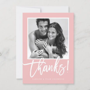 MERCI mariage calligraphie simple joli rose