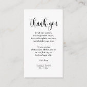 Merci mariage, Carte de boîtier de script moderne (Devant)