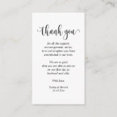 Merci mariage, Carte de boîtier de script moderne (Devant)