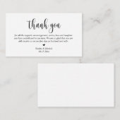 Merci mariage, Carte de boîtier de script moderne (Devant / Derrière)