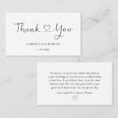 Merci mariage - Carte minimale (Devant / Derrière)