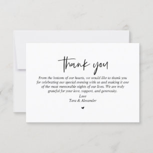 Merci mariage, carte moderne minimaliste