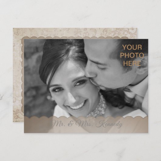 Merci mariage - Carte postale / RSVP / Invitations (Devant / Derrière)