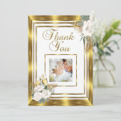 Merci Mariage Champagne Rose Blanche Dorée (Debout devant)