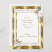 Merci Mariage Champagne Rose Blanche Dorée (Dos)