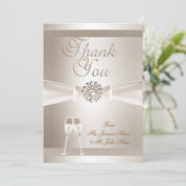 Merci Mariage Damask Crème Champagne blanc (Debout devant)