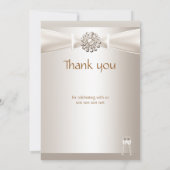 Merci Mariage Damask Crème Champagne blanc (Dos)