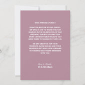 Merci Mariage d'arche rose moderne (Dos)