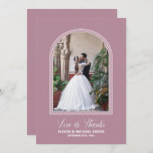 Merci Mariage d'arche rose moderne (Devant / Derrière)