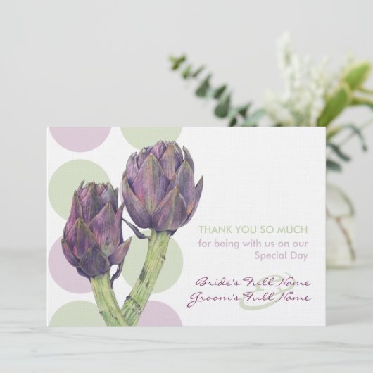 Merci Mariage d'Artichokes violets (Debout devant)