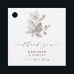 Merci Mariage de automne de la branche Acorn et Pi<br><div class="desc">Simple Acorn & Pinecone Branche Mariage de automne Merci Favor Tags avec calligraphie pour votre mariage de automne. Personnalisez avec vos noms et votre date de mariage.</div>