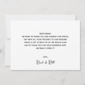 Merci Mariage de Boho Retro Carte photo (Dos)