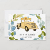 Merci Mariage de camion vintage (Devant)