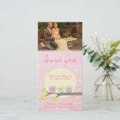 Merci Mariage de Carte photo de Cute Owls (Debout devant)