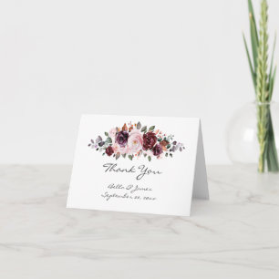 Merci Mariage de Carte pour notes de la floraison