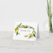 Merci Mariage de citrons rustique aquarelle (Devant)