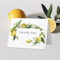 Merci Mariage de citrons rustique aquarelle