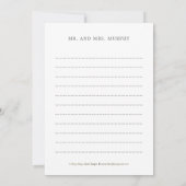 Merci Mariage de couleur moderne initial MODIFIABL (Dos)