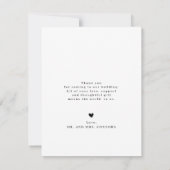 Merci Mariage de deux Carte photo (Dos)