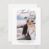 Merci Mariage de deux Carte photo (Devant / Derrière)