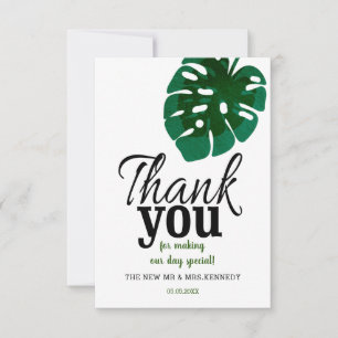 Merci Mariage de feuille de monstère tropicale