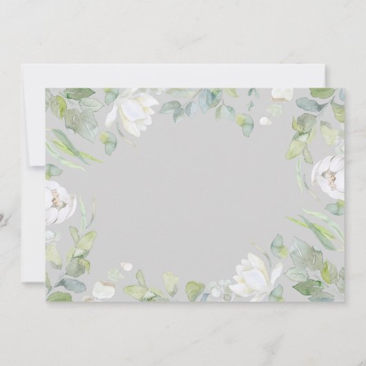 Merci Mariage de fleurs blanches (Dos)