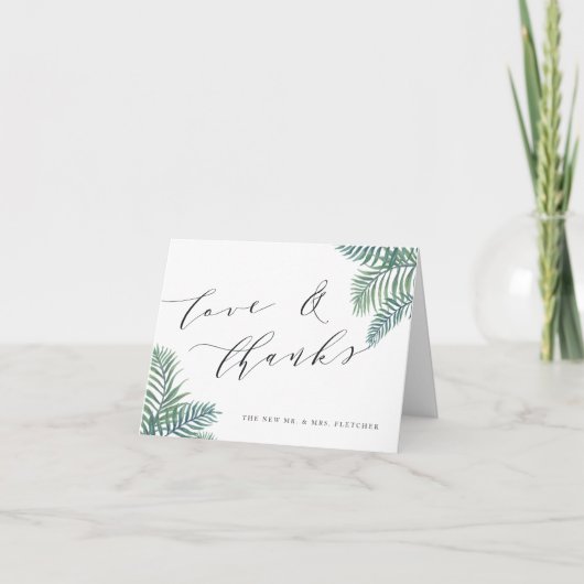 Merci Mariage de Foliage tropical (Devant)