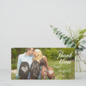Merci Mariage de la typographie Carte photo (Debout devant)