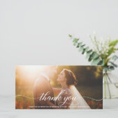 Merci Mariage de script blanc (Debout devant)