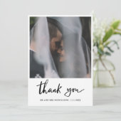 Merci Mariage de script simple et élégant  (Debout devant)