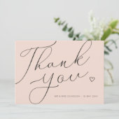 MERCI | mariage double face personnalisé (Debout devant)