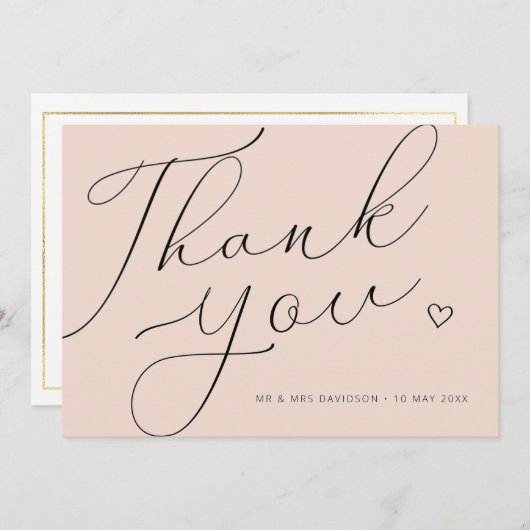 MERCI | mariage double face personnalisé (Devant / Derrière)