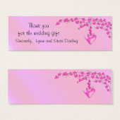 Merci Mariage en fleurs roses (Devant & derrière)