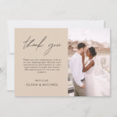 Merci Mariage en terre cuite Photo Simple Elegant (Devant)