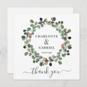 Merci mariage Eucalyptus Vert (Devant / Derrière)