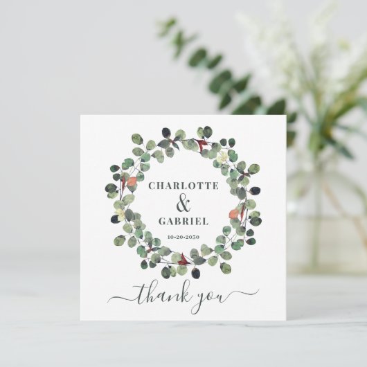 Merci mariage Eucalyptus Vert (Debout devant)