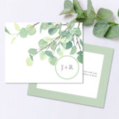 Merci Mariage Eucalyptus vert moderne